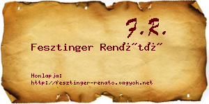 Fesztinger Renátó névjegykártya